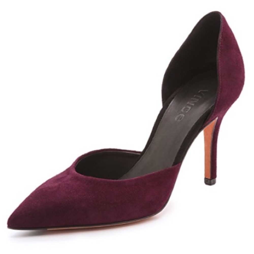 VINCE Pomegranate Celeste d'Orsay Pointed-Toe Pump Size 10